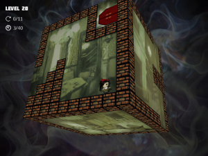 Vanessa in her puzzle cube Vanessa in her puzzle cube